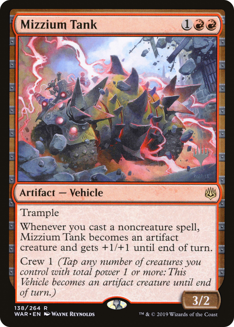 {R} Mizzium Tank (Promo Pack) [War of the Spark Promos][PP WAR 138] - Misty Mountain Games