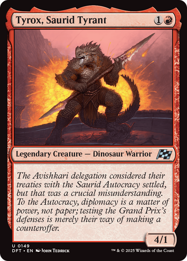{@C} Tyrox, Saurid Tyrant [Aetherdrift][DFT 149]