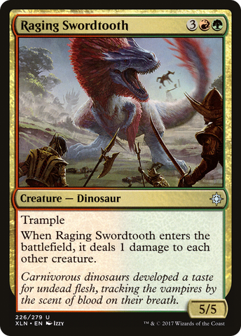 {C} Raging Swordtooth [Ixalan][XLN 226]