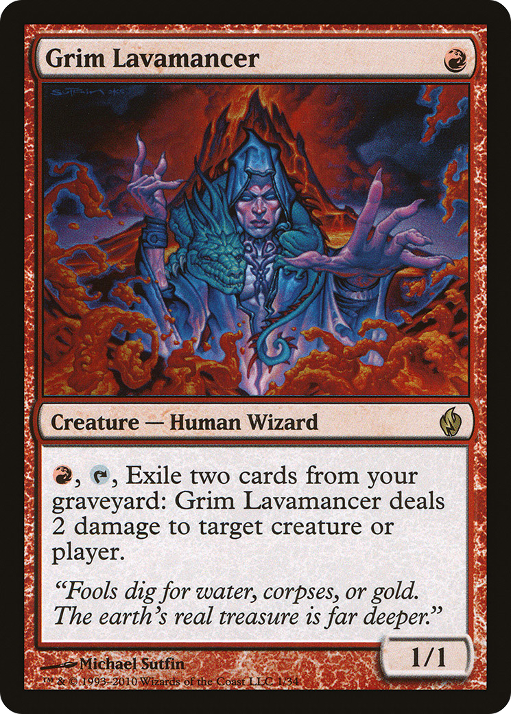 {R} Grim Lavamancer [Premium Deck Series: Fire and Lightning][PD2 001] - Misty Mountain Games