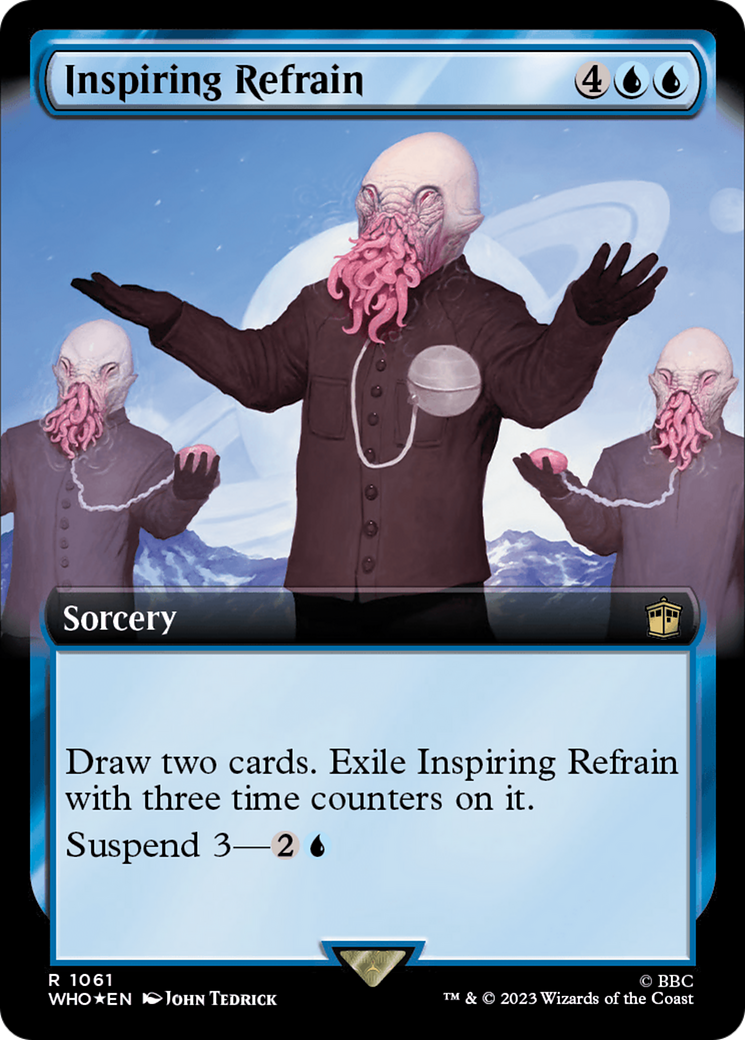 {R} Inspiring Refrain (Extended Art) (Surge Foil) [Doctor Who][WHO 1061]