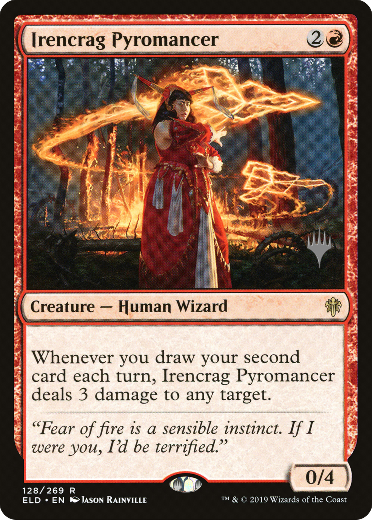{R} Irencrag Pyromancer (Promo Pack) [Throne of Eldraine Promos][PP ELD 128]