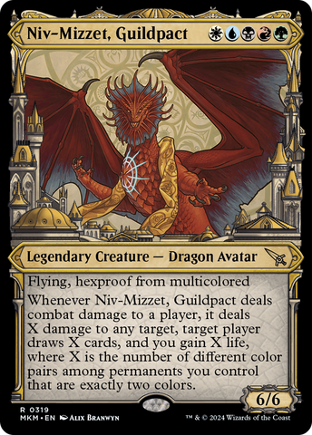 {@R} Niv-Mizzet, Guildpact (Showcase) (319) [Murders at Karlov Manor][MKM 319]