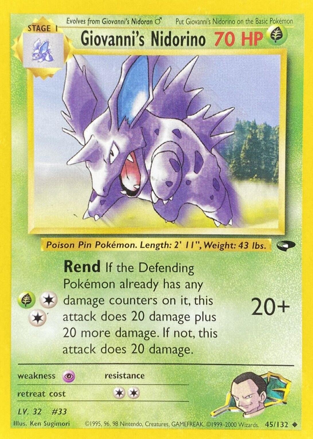 [PKM] Giovanni's Nidorino (45/132) [Gym Challenge Unlimited]