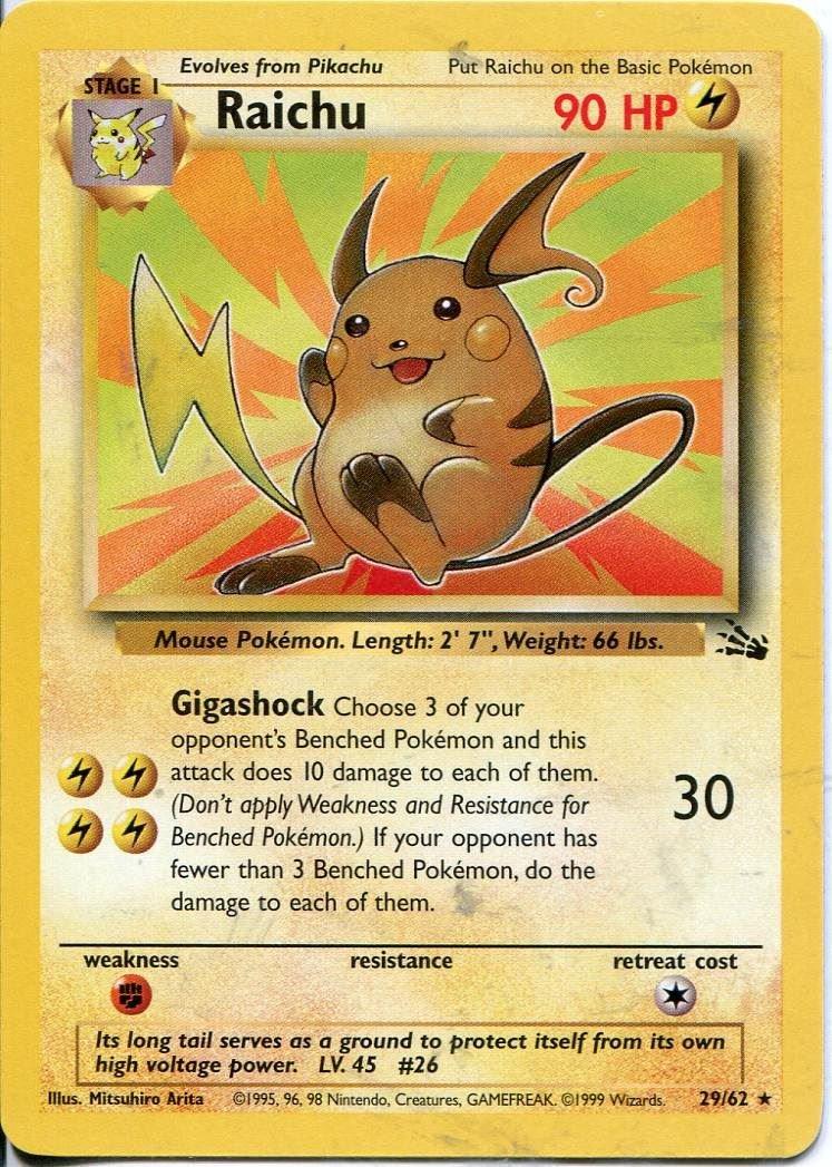 [PKM] Raichu (29/62) [Fossil Unlimited]