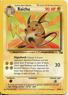 [PKM] Raichu (29/62) [Fossil Unlimited]