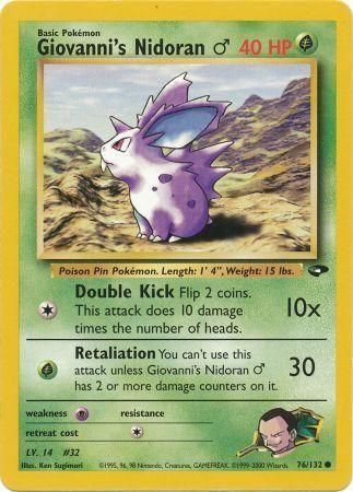 [PKM] Giovanni's Nidoran (76/132) (Male) [Gym Challenge Unlimited]