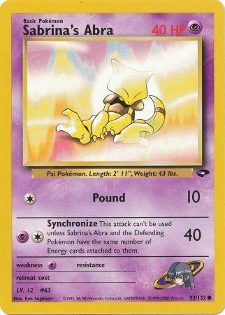 [PKM] Sabrina's Abra (93/132) [Gym Challenge Unlimited]