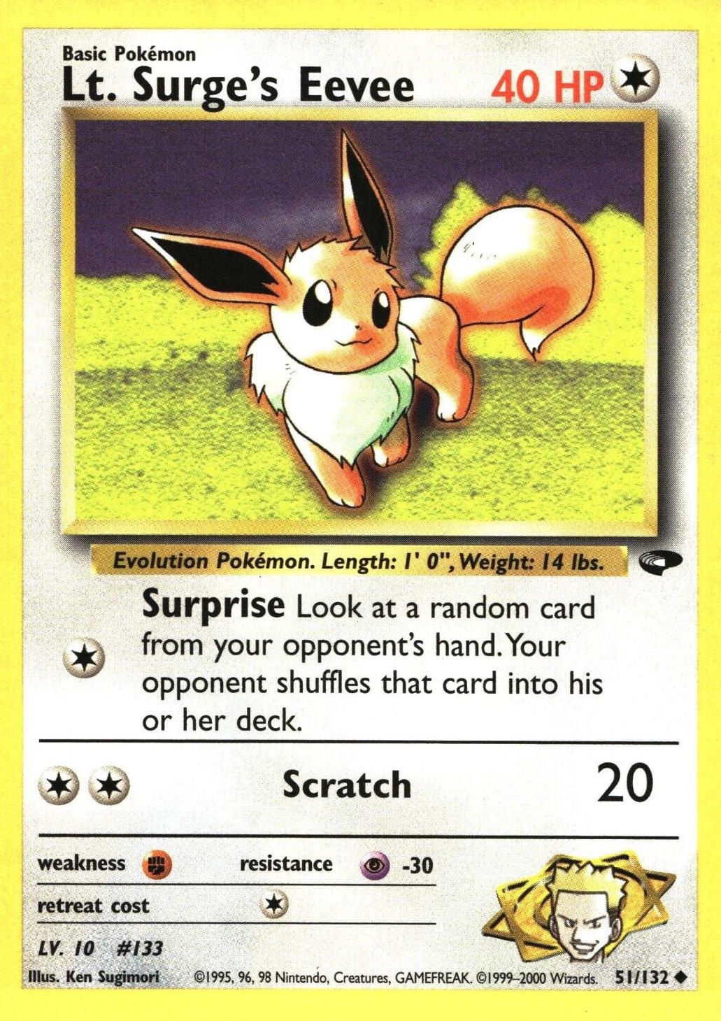 [PKM] Lt. Surge's Eevee (51/132) [Gym Challenge Unlimited]