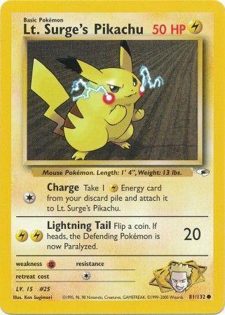 [PKM] Lt. Surge's Pikachu (81/132) [Gym Heroes Unlimited]