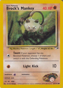 [PKM] Brock's Mankey (67/132) [Gym Heroes Unlimited]
