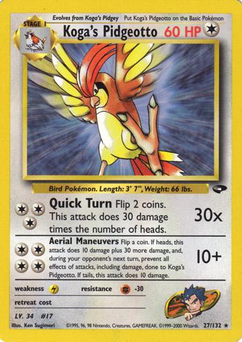 [PKM] Koga's Pidgeotto (27/132) [Gym Challenge Unlimited]