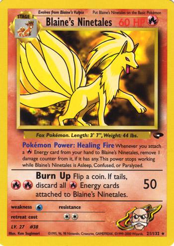 [PKM] Blaine's Ninetales (21/132) [Gym Challenge Unlimited]