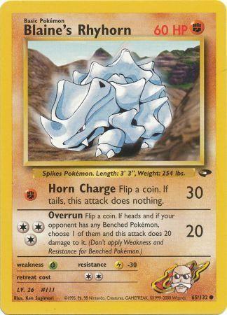 [PKM] Blaine's Rhyhorn (65/132) [Gym Challenge Unlimited]