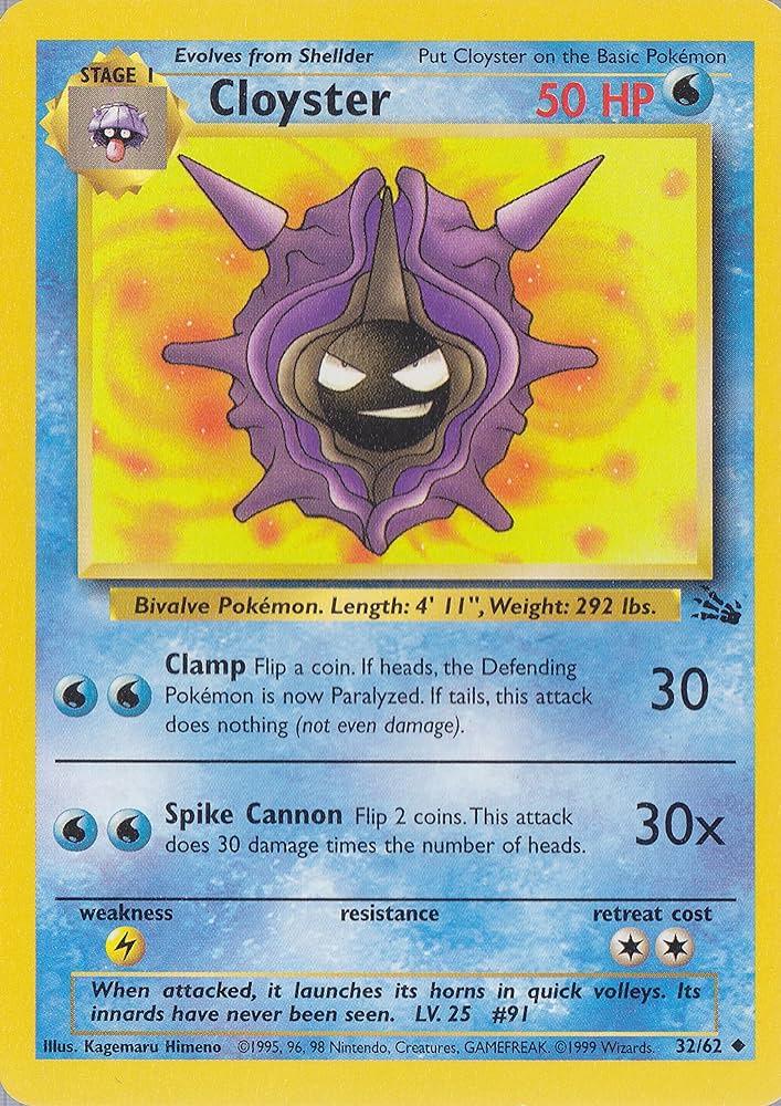 [PKM] Cloyster (32/62) [Fossil Unlimited]