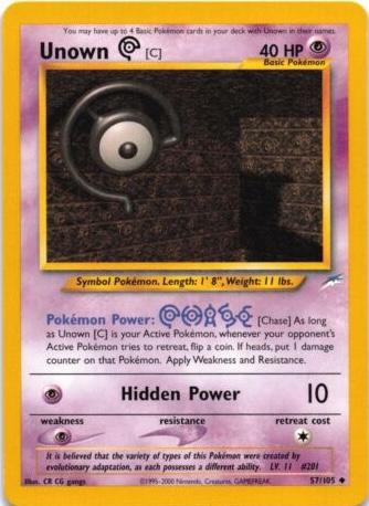 [PKM] Unown (57/105) [Neo Destiny Unlimited]