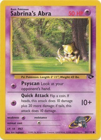 [PKM] Sabrina's Abra (94/132) [Gym Challenge Unlimited]