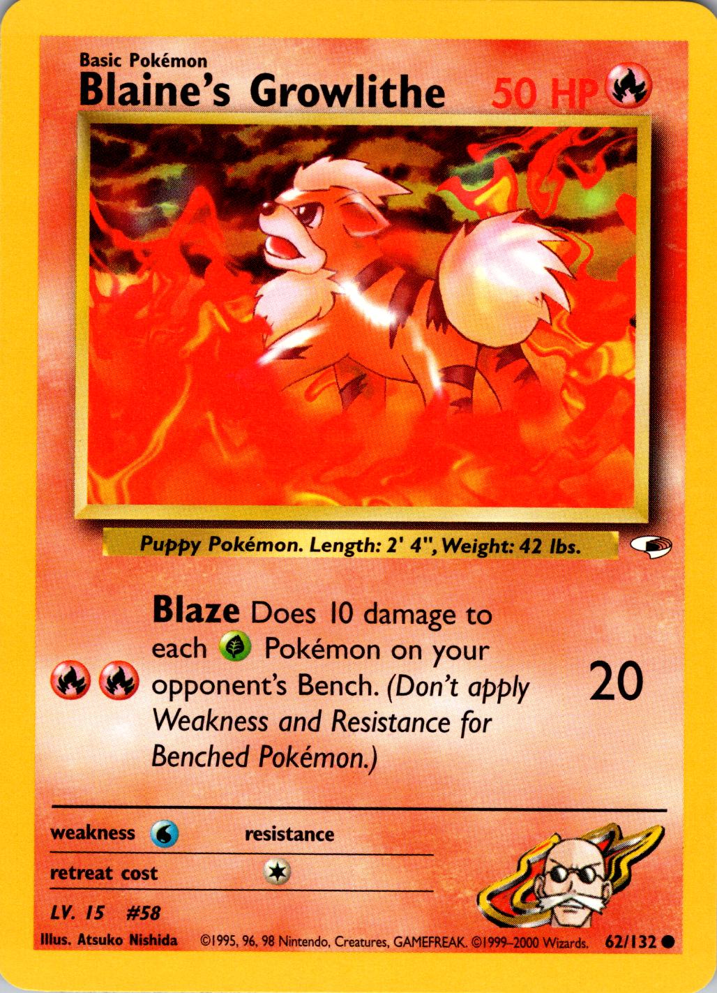 [PKM] Blaine's Growlithe (62/132) [Gym Heroes Unlimited]