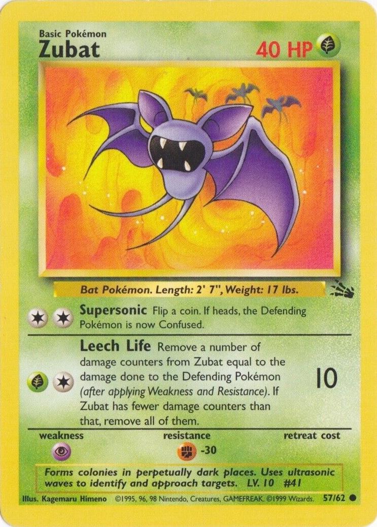 [PKM] Zubat (57/62) [Fossil Unlimited]