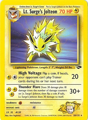 [PKM] Lt. Surge's Jolteon (28/132) [Gym Challenge Unlimited]