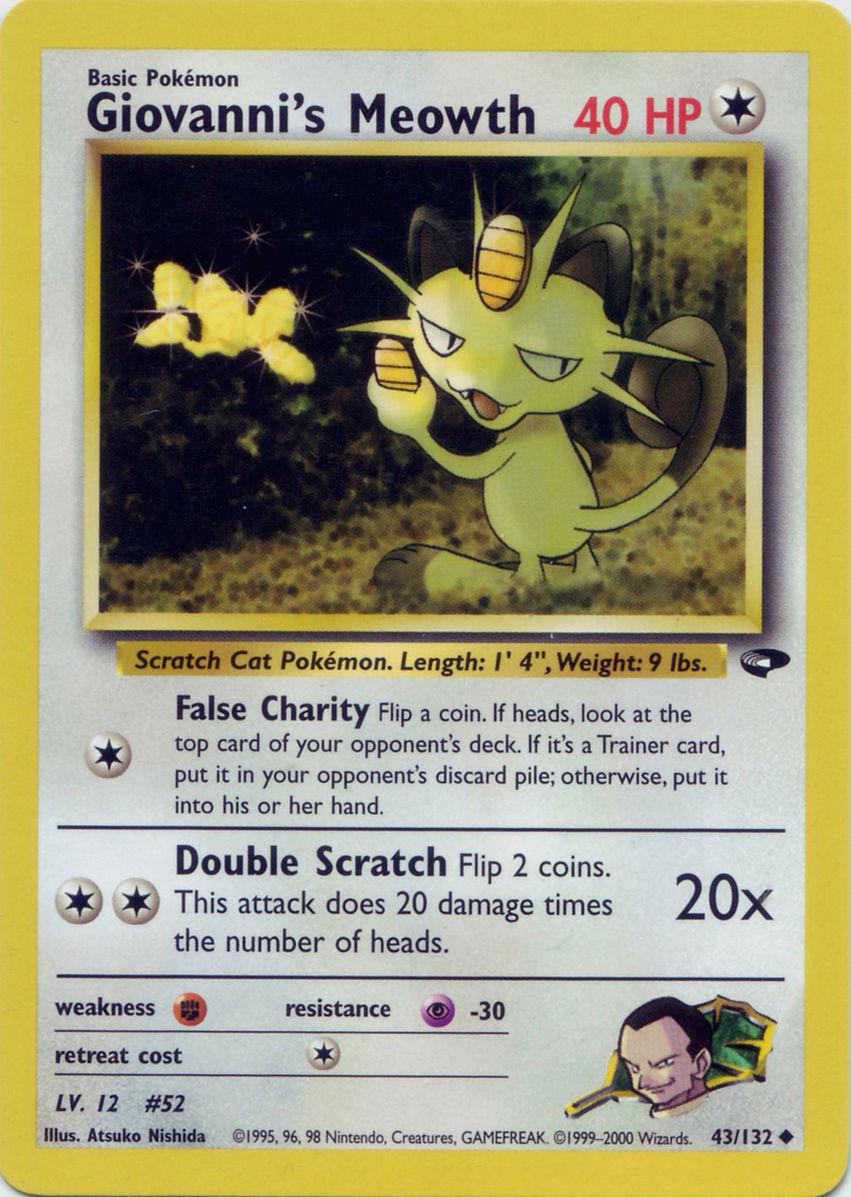 [PKM] Giovanni's Meowth (43/132) [Gym Challenge Unlimited]