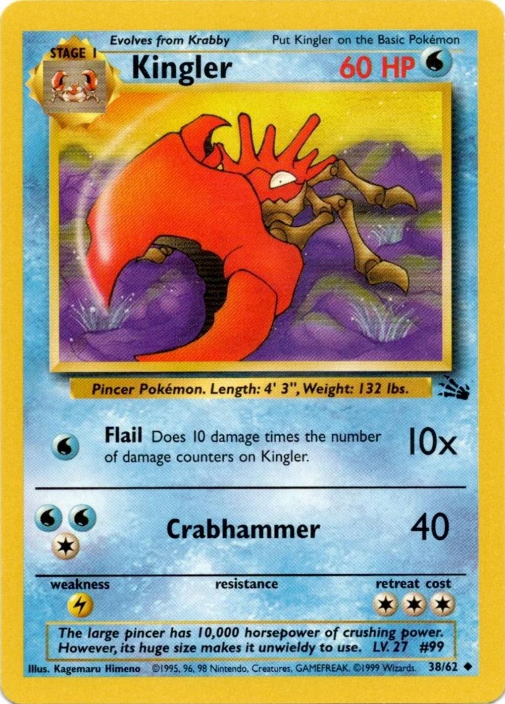 [PKM] Kingler (38/62) [Fossil Unlimited]