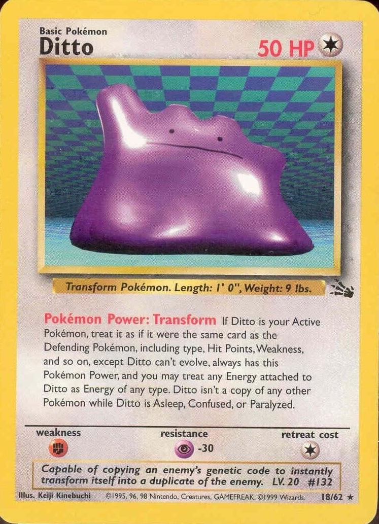 [PKM] Ditto (18/62) [Fossil Unlimited]