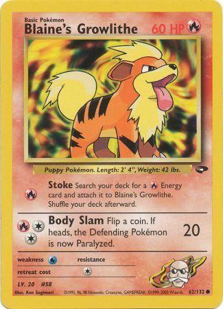 [PKM] Blaine's Growlithe (62/132) [Gym Challenge Unlimited]
