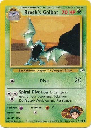 [PKM] Brock's Golbat (39/132) [Gym Heroes Unlimited]