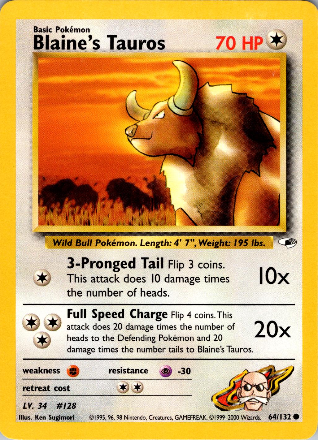 [PKM] Blaine's Tauros (64/132) [Gym Heroes Unlimited]