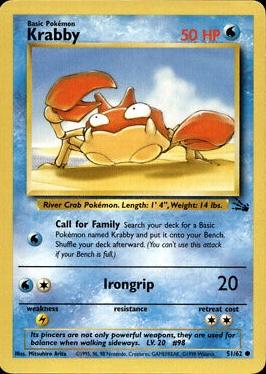 [PKM] Krabby (51/62) [Fossil Unlimited]