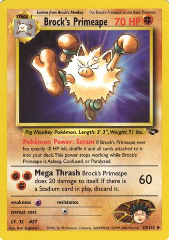 [PKM] Brock's Primeape (35/132) [Gym Challenge Unlimited]