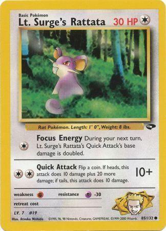 [PKM] Lt. Surge's Rattata (85/132) [Gym Challenge Unlimited]