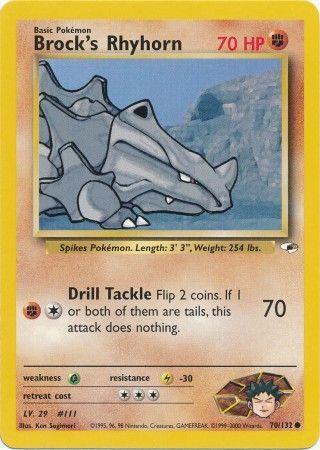 [PKM] Brock's Rhyhorn (70/132) [Gym Heroes Unlimited]