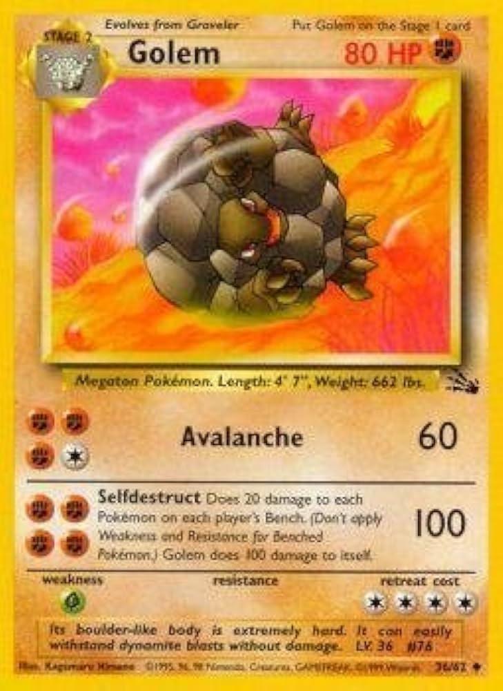 [PKM] Golem (36/62) [Fossil Unlimited]