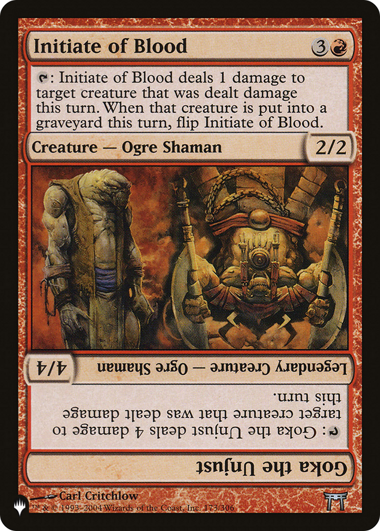 Initiate of Blood // Goka the Unjust [LIST CHK-173]