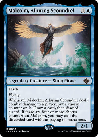 {@R} Malcolm, Alluring Scoundrel (Promo Pack) [The Lost Caverns of Ixalan Promos][PP LCI 063]
