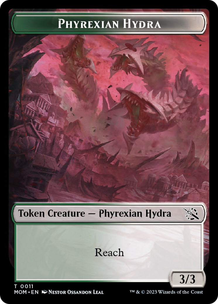 {T} Monk // Phyrexian Hydra (11) Double-Sided Token [March of the Machine Tokens][TMOM 011]