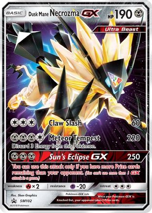 [PKM] Dusk Mane Necrozma GX (SM102) [Sun & Moon: Black Star Promos]