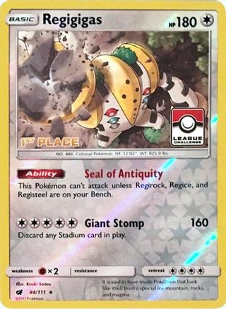 [PKM] Regigigas (84/111) (League Promo 1st Place) [Sun & Moon: Crimson Invasion]