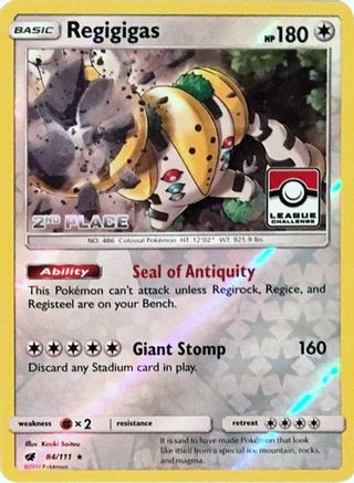 [PKM] Regigigas (84/111) (League Promo 2nd Place) [Sun & Moon: Crimson Invasion]
