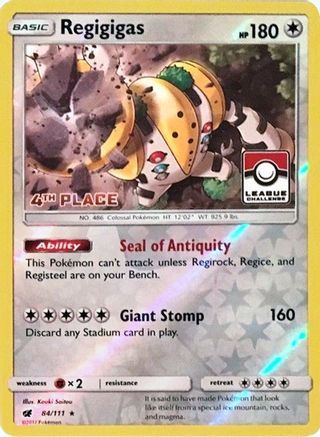 [PKM] Regigigas (84/111) (League Promo 4th Place) [Sun & Moon: Crimson Invasion]