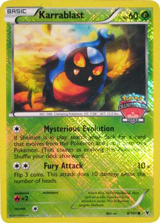 [PKM] Karrablast (8/101) (Championship Promo) [Black & White: Noble Victories]