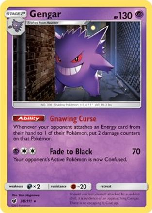 [PKM] Gengar (38/111) (Prerelease Kit Exclusive) (Theme Deck Exclusive) [Sun & Moon: Crimson Invasion]