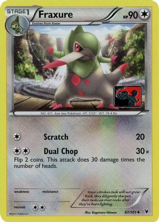 [PKM] Fraxure (87/101) (League Promo) [Black & White: Noble Victories]