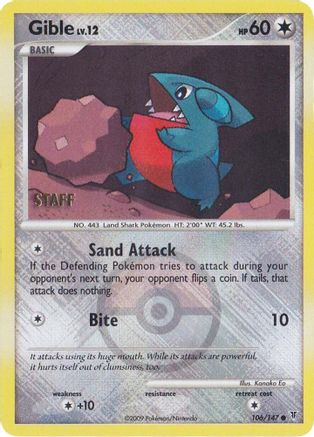 [PKM] Gible (106/147) (Championship Promo Staff) [Platinum: Supreme Victors]