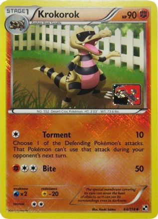[PKM] Krokorok (64/114) (League Promo) [Black & White: Base Set]