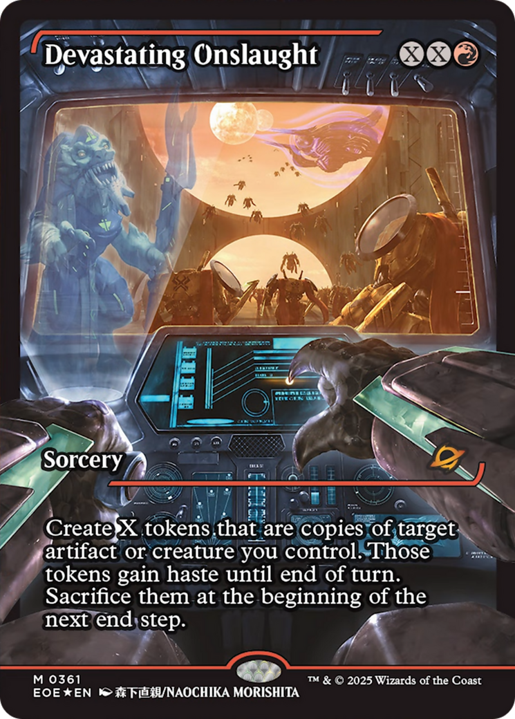 {@@ EOE R} Devastating Onslaught (0361) (Showcase) [Edge of Eternities] [EOE 361]