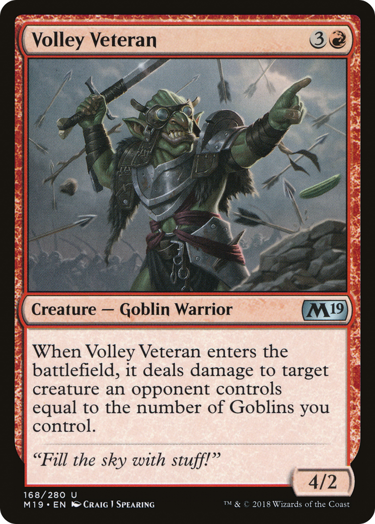 {C} Volley Veteran [Core Set 2019][M19 168] - Misty Mountain Games