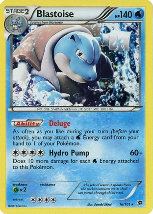 [PKM-R] Blastoise (16/101) (Cosmos Holo) (Blister Exclusive) [Black & White: Plasma Blast]